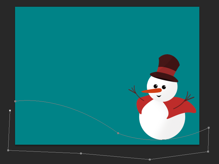 pluma para el fondo de nieve