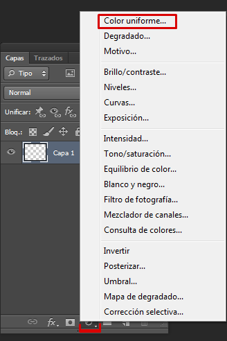 Crea una capa de relleno
