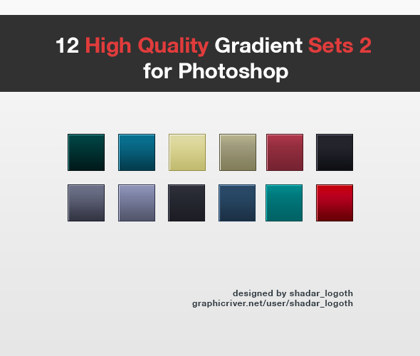 High Quality Gradient Set for Photoshop