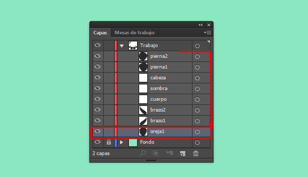 Crea un oso panda en Illustrator step-o1
