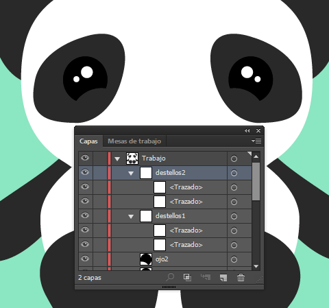 Crea un oso panda en Illustrator step-t1