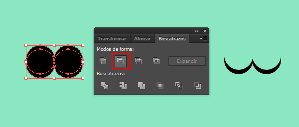 Crea un oso panda en Illustrator step-v1