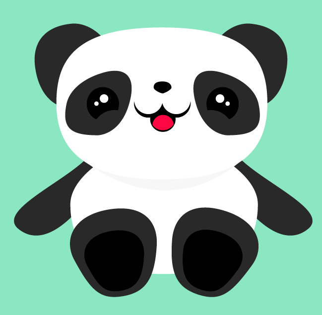 Crea un oso panda en Illustrator step-z3
