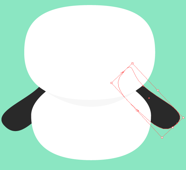 Crea un oso panda en Illustrator stepj-1