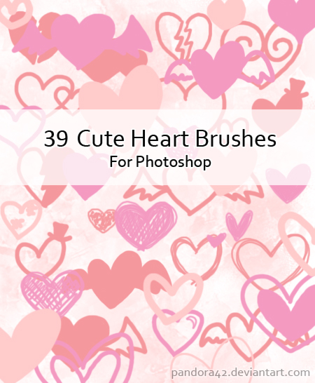 Cute Heart Brushes for PS