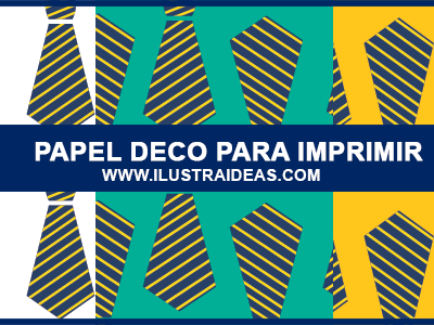 Papeles Deco con corbatas para imprimir gratis