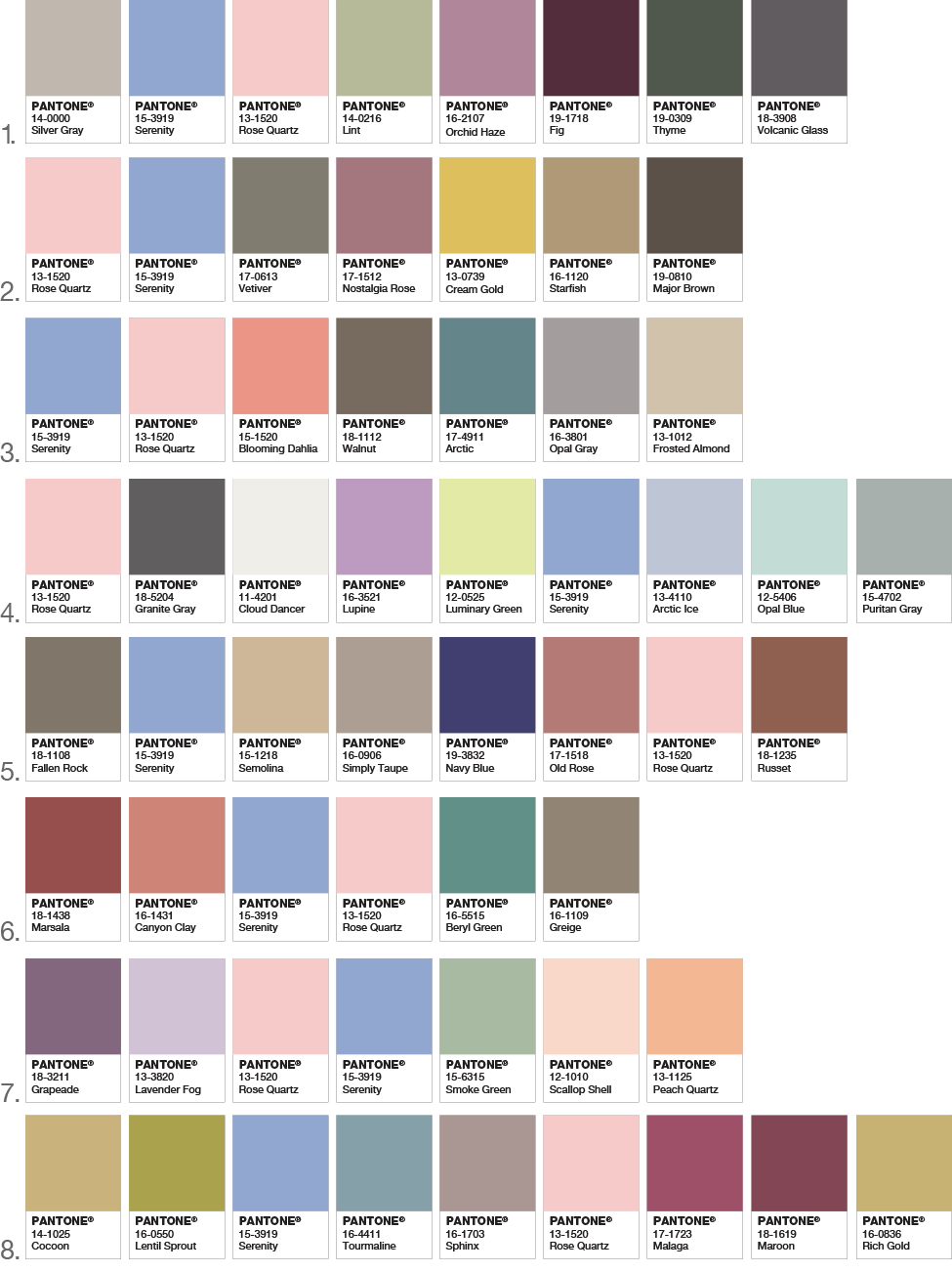 COY2016 Palettes