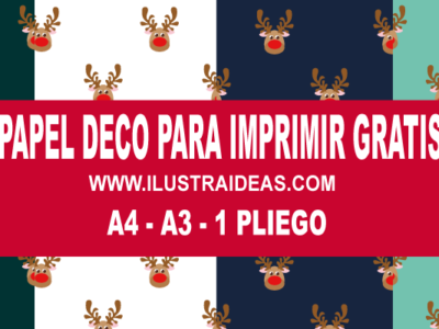 Papeles Deco renos para imprimir