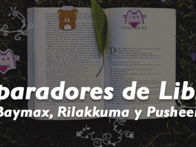 3 Separadores de libro de Baymax, Rilakkuma y Pusheen, para imprimir