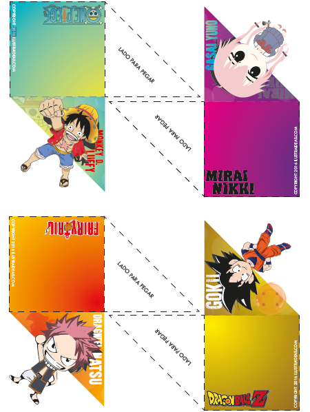 Separadores de libros estilo anime parte 2