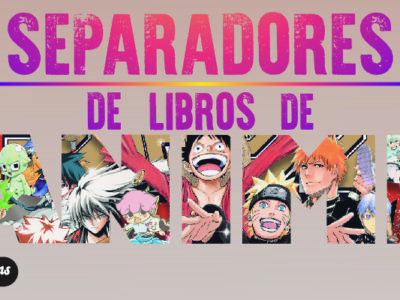 4 Separadores de libro estilo anime #3, en PDF