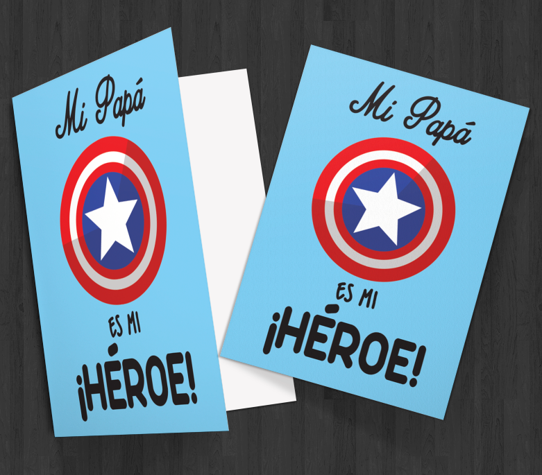 TARJETA MI PAPA ES MI HEROE_
Tarjetas del día del Padre 