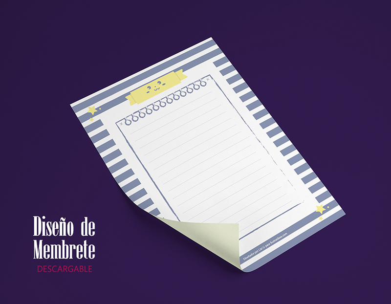 Hojas membretadas cute