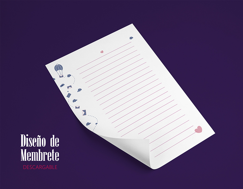 Hojas membretadas cute