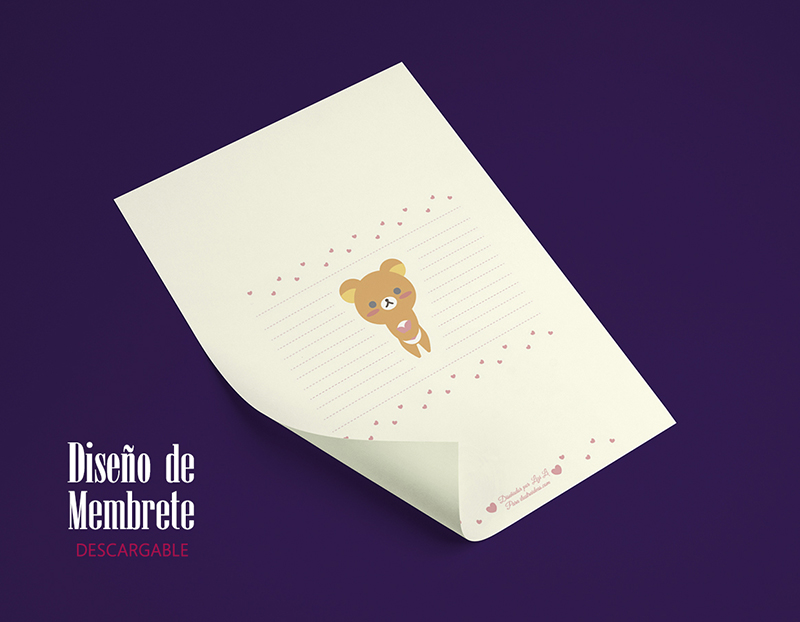 Hojas membretadas cute