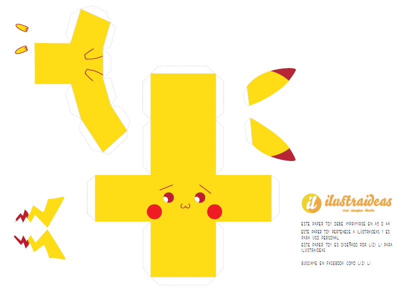 Paper Toy de Pikachu – Pokémon