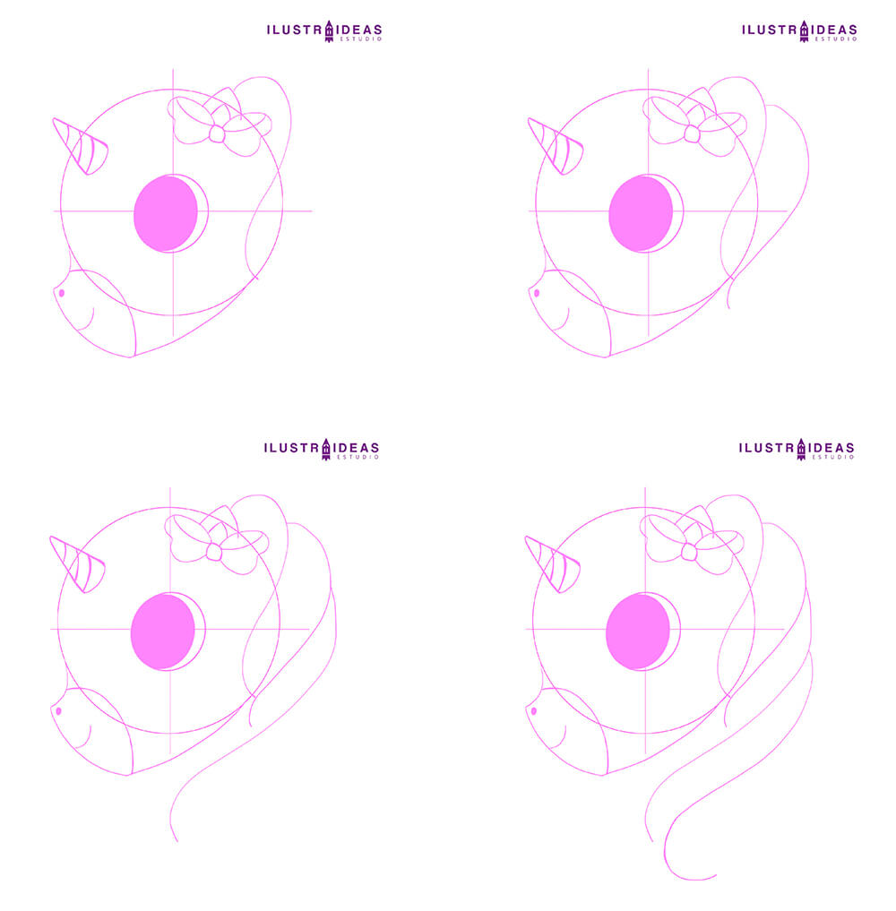 Dibuja un unicornio paso a paso