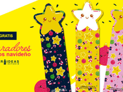 Separadores de libros navideños de estrellas