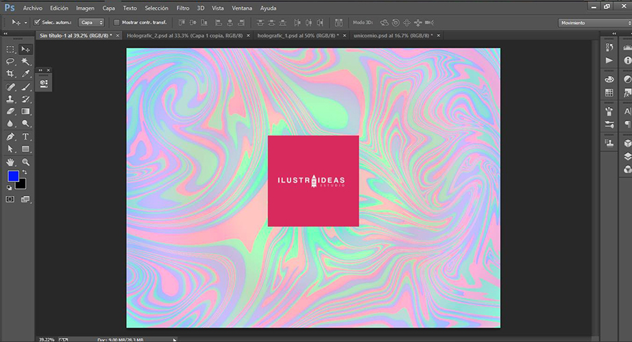 crea wallpaper efecto holográfico