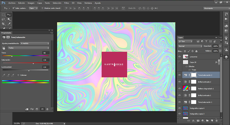 crea wallpaper efecto holográfico
