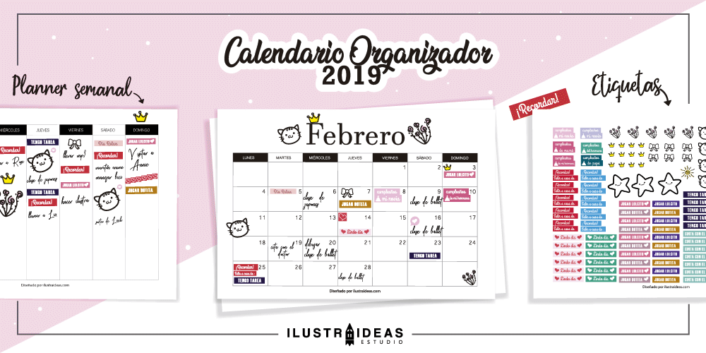 Calendario organizador 2019