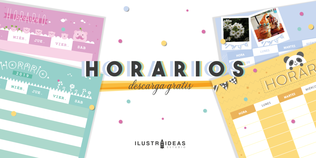 horario de clase kawaii