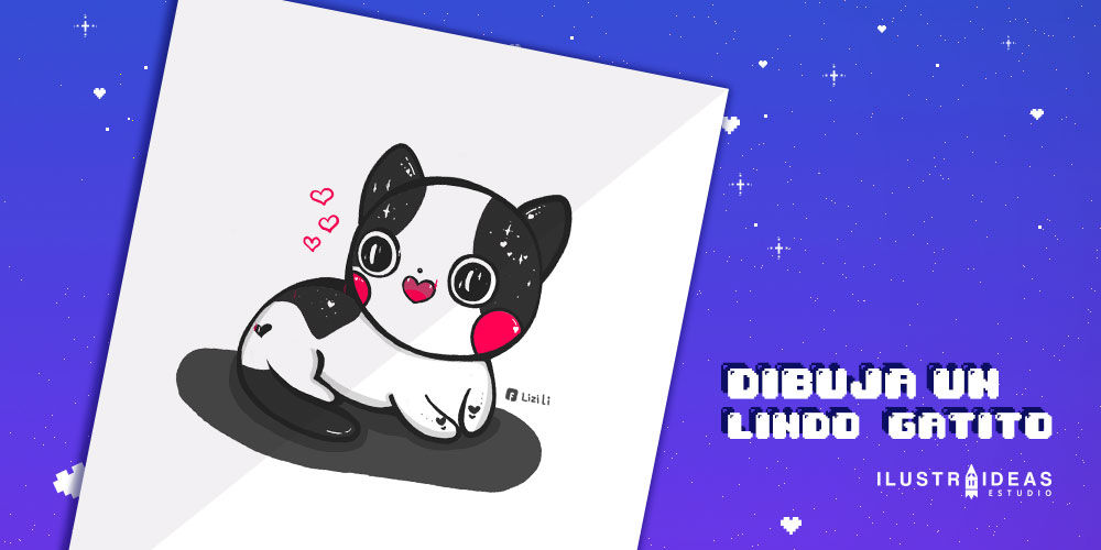 Dibuja un lindo gatito