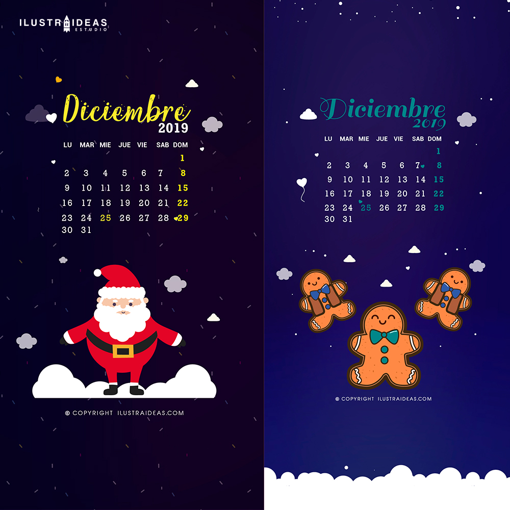 Calendario diciembre 2019 - Descarga