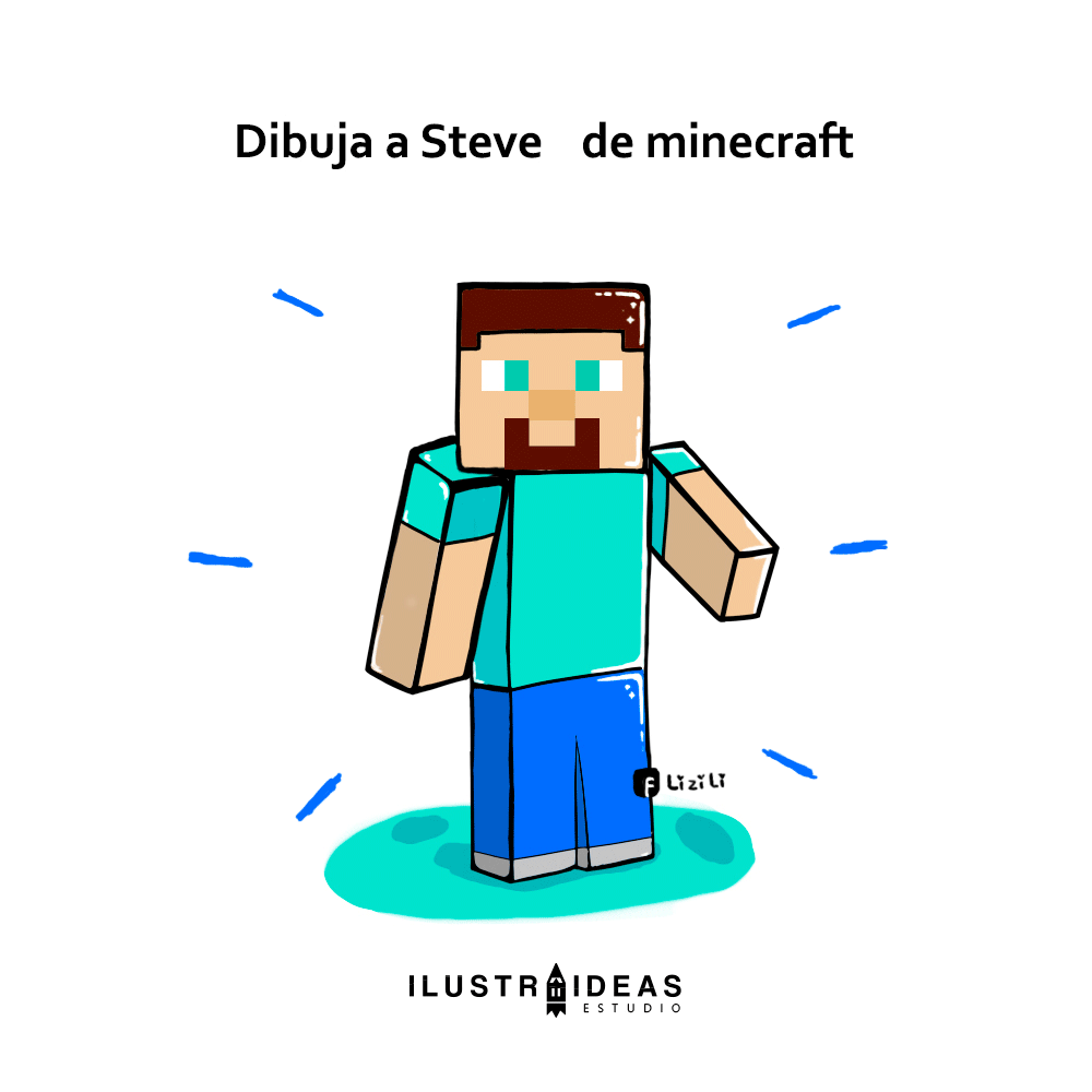 Cómo dibujar a Steve de minecraft