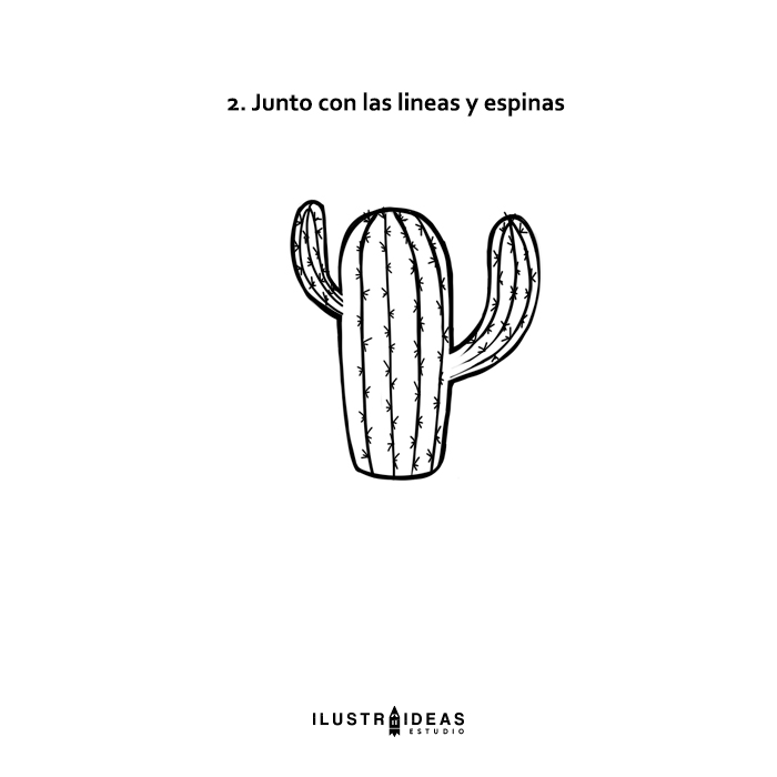 Cómo dibujar un cactus kawaii paso a paso