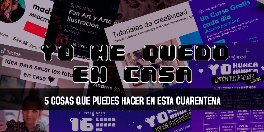 Yo me quedo en casa dibujando y aprendiendo