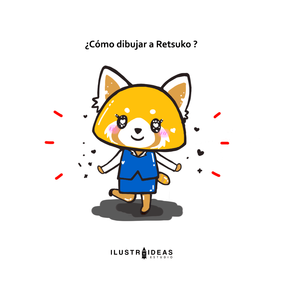 ¿Cómo dibujar a Retsuko de Aggretsuko? - Ilustraideas