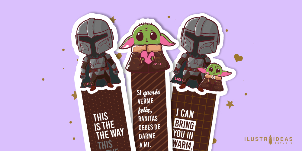 separadores de libros baby yoda