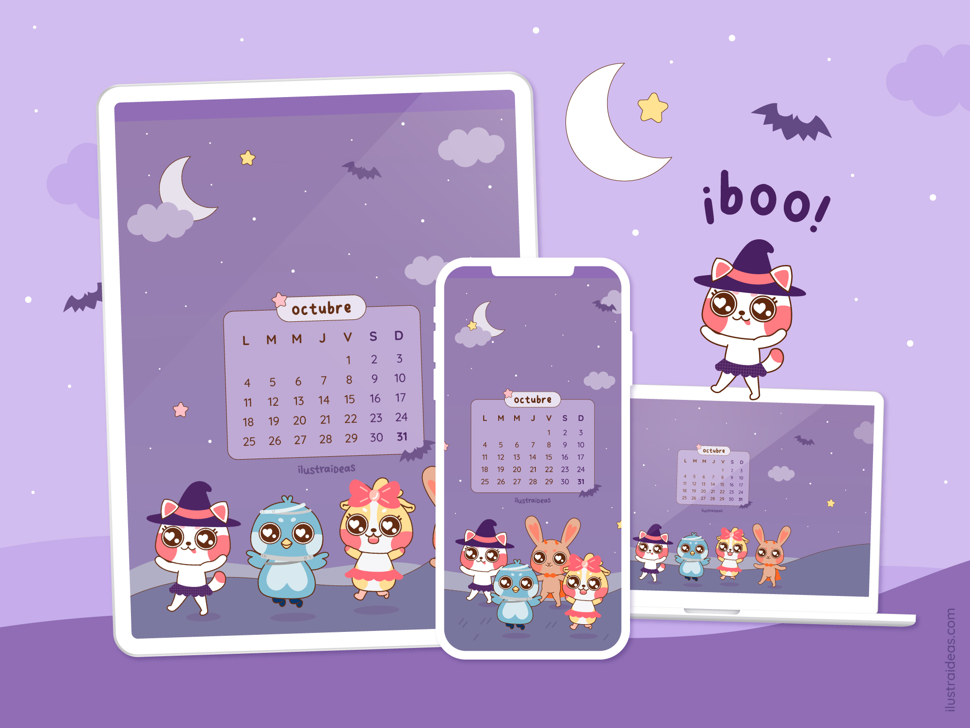 calendario wallpaper octubre 2021