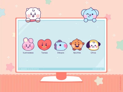 8 iconos para tu escritorio de BT21 gratis