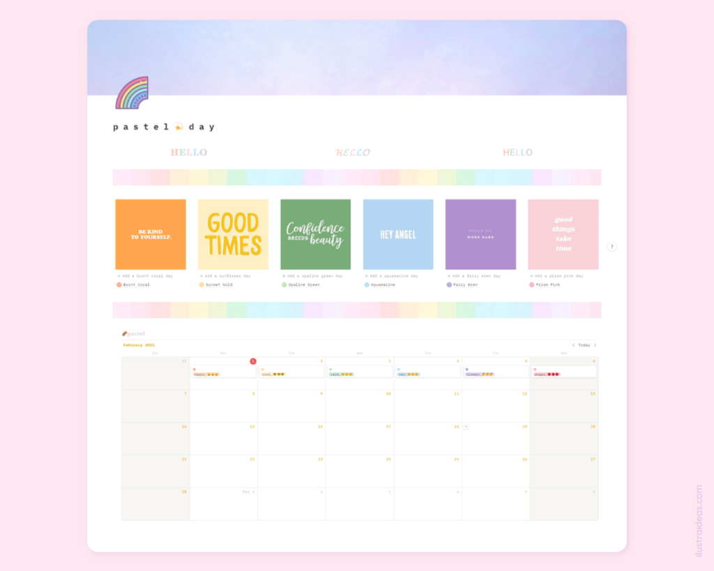 Notion: 6 plantillas kawaii para organizarte