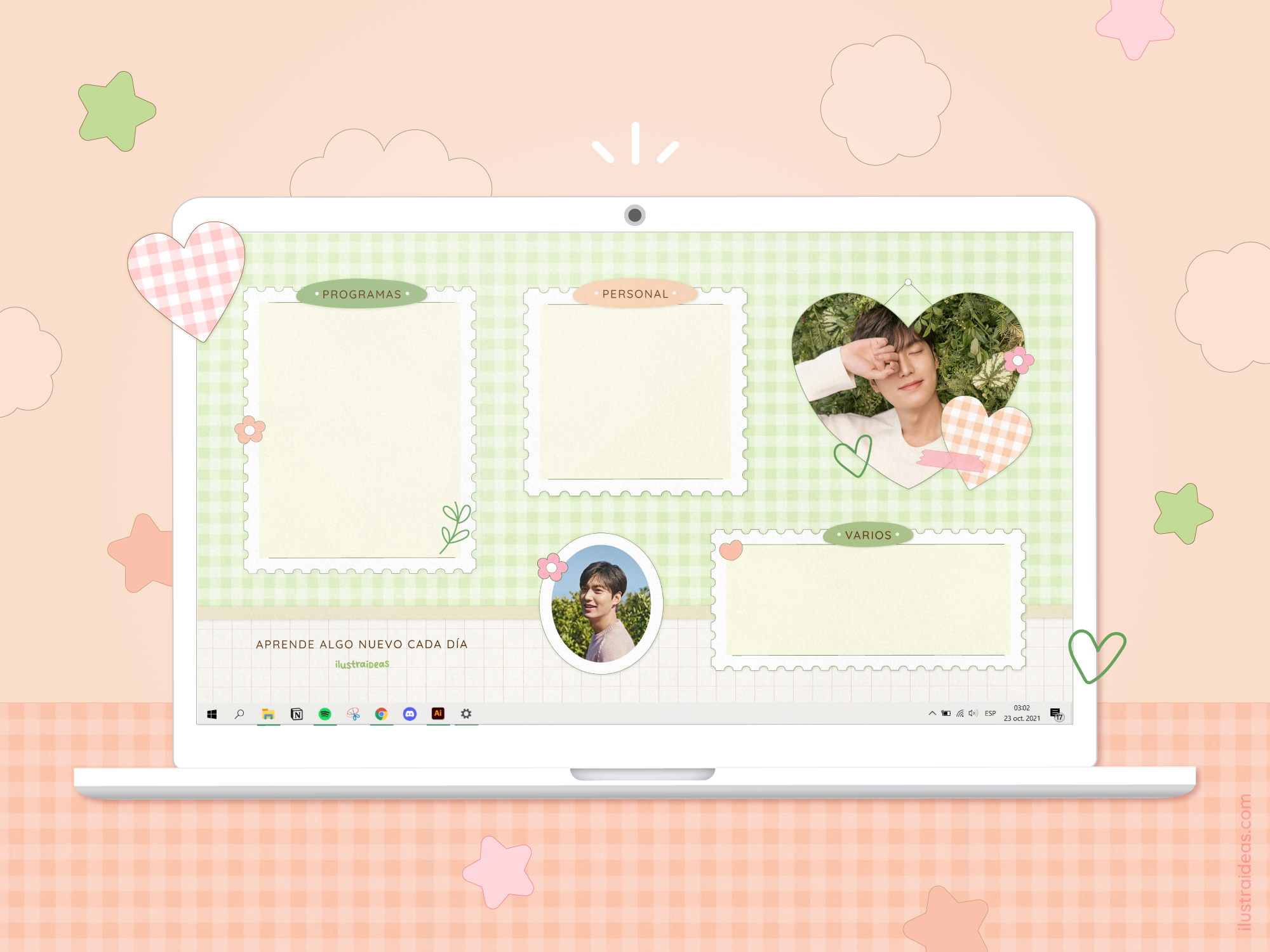 Wallpaper organizador para escritorio k-drama actors