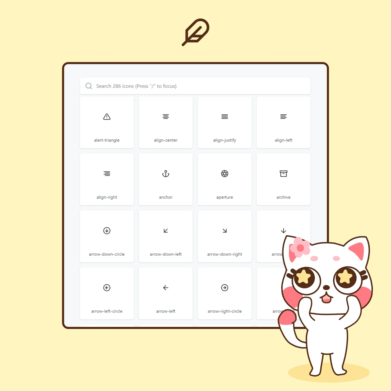 librería de íconos feather icons