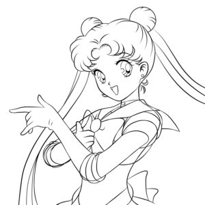 dibujando a sailor moon