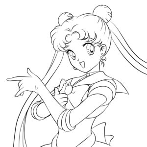 dibujando a sailor moon