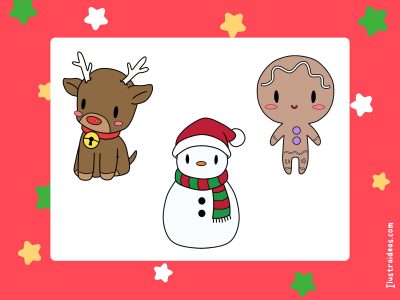 Dibujos kawaii navideños
