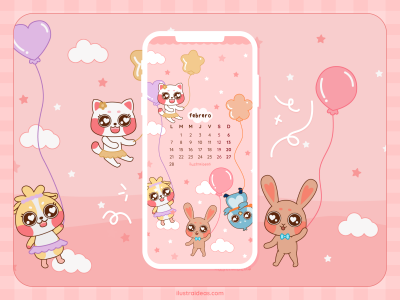 Calendario wallpaper de febrero 2022