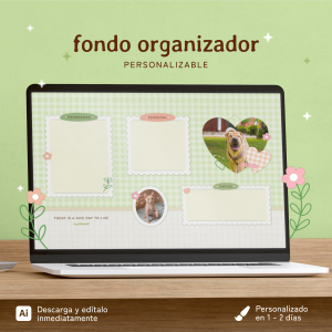 Fondo organizador personalizable | Wallpaper organizador