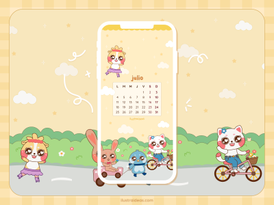 Calendario wallpaper de julio 2022 | Descargable gratis