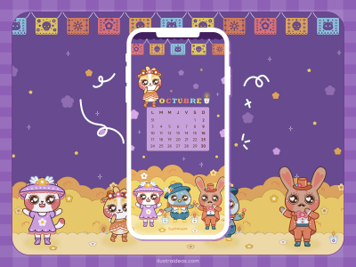 Calendario wallpaper de Octubre 2022 | Descargable gratis