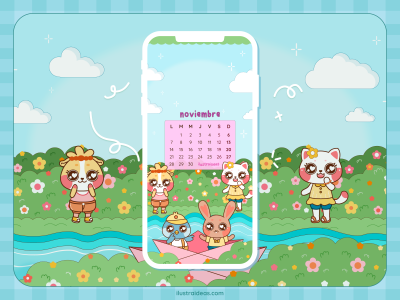 Calendario wallpaper de Noviembre 2022 | Descargable gratis