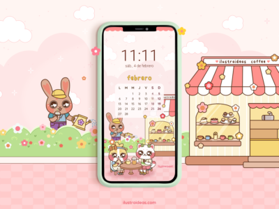 Calendario wallpaper de Febrero 2023 | Descargable gratis