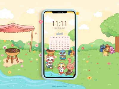 Calendario wallpaper de Abril 2023 | Descargable gratis