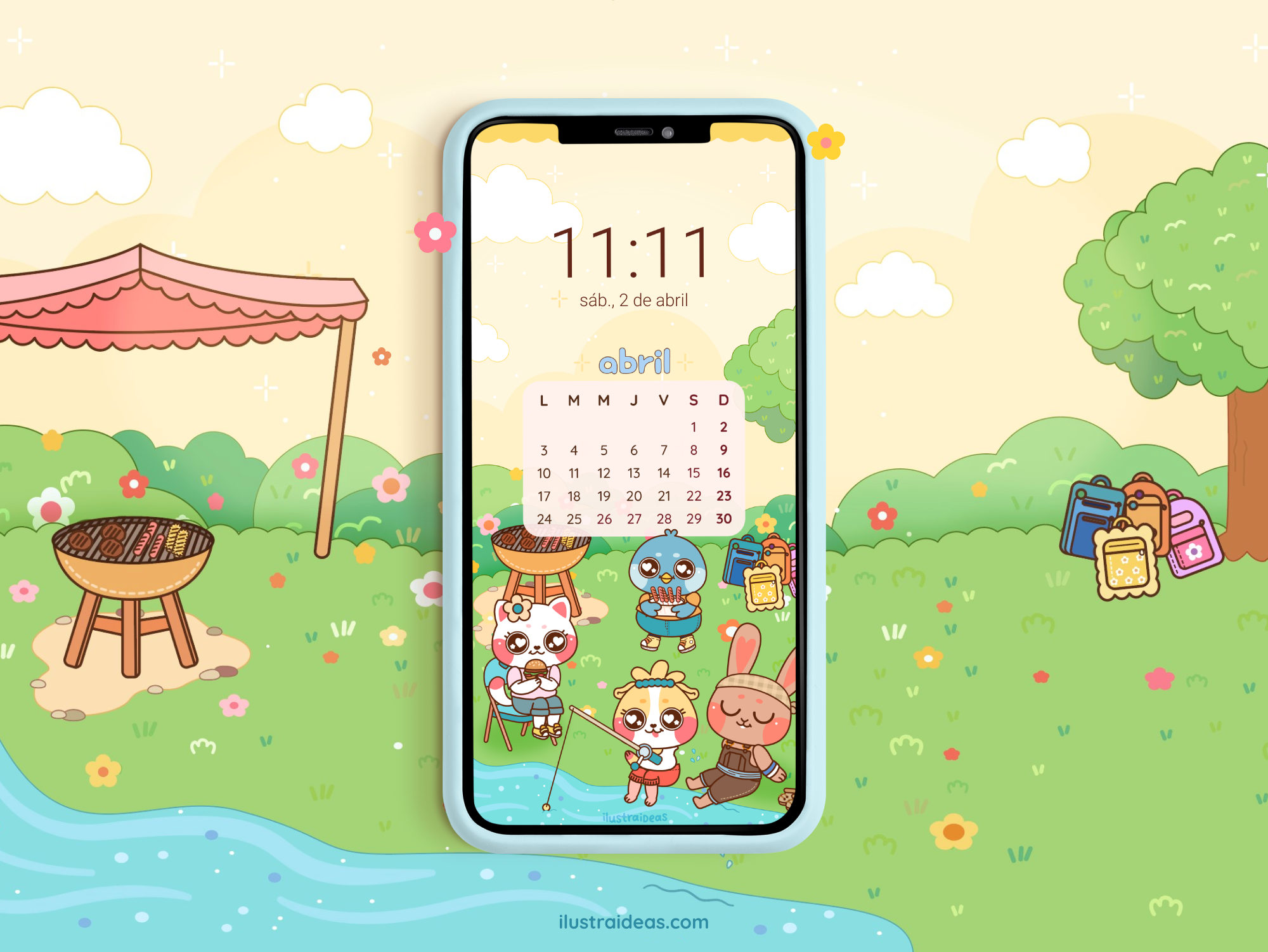 Descargar calendario wallpaper abril 2023 para celular