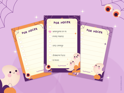 3 Memo pads de Halloween